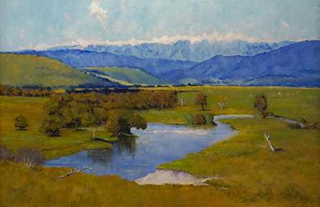 The Murray and the mountain Mackie after Arthur Streeton